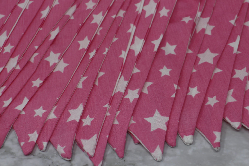 Double Sided Star Fabric Bunting