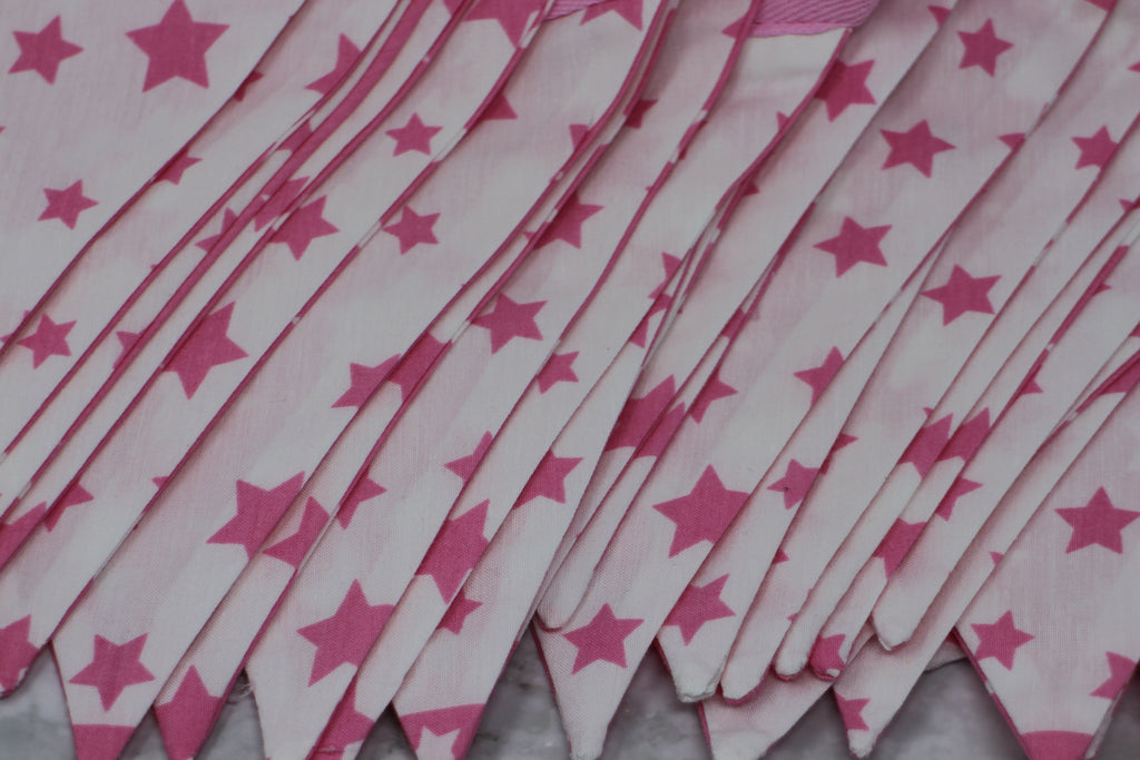 Double Sided Star Fabric Bunting