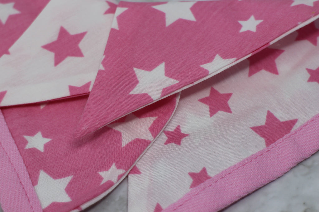 Double Sided Star Fabric Bunting